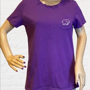Ivory Ella Purple Short Sleeved Pocket Tee Shirt T-Shirt Size Medium VGC